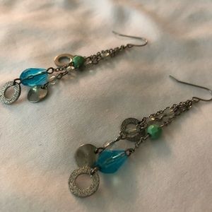 Links and charmed dangle earrings